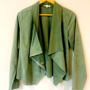 Sage green, faux suade light weight jacket